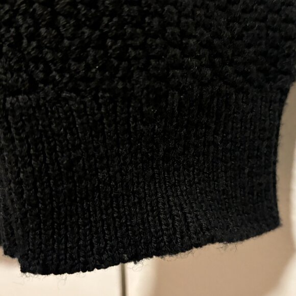 John Smedley Black Merino Wool Crewneck Sweater  Made In England Size XL - Picture 7 of 16